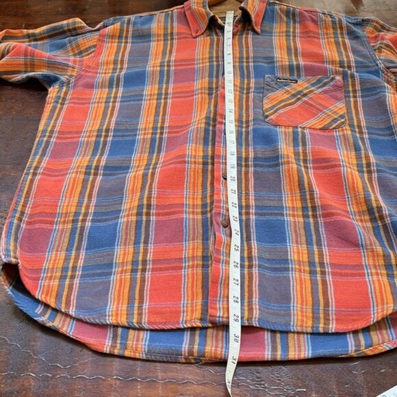 MARLBORO CLASSICS 90s Famous Western USA Flannel Plaid Button Down Shirt Large - Picture 8 of 11